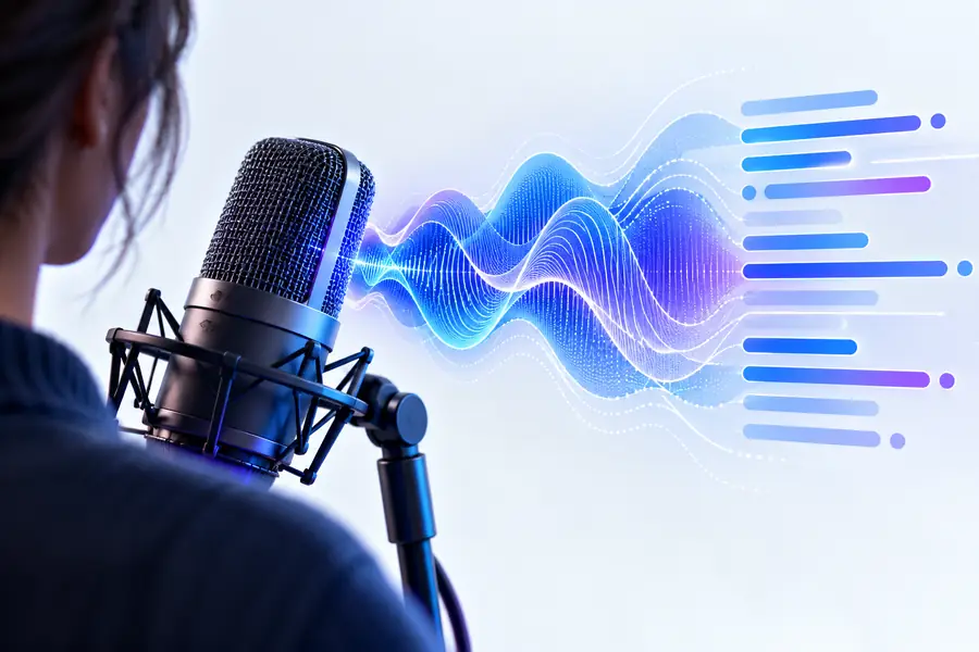 Illustrative visual representing spoken audio